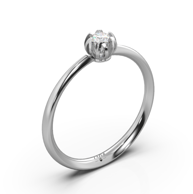 Pierścionek złoty 585 brylant 0,11ct zaręczynowy BR-016