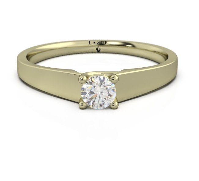 Pierścionek złoty 585 brylant 0,15ct zaręczynowy BR-062