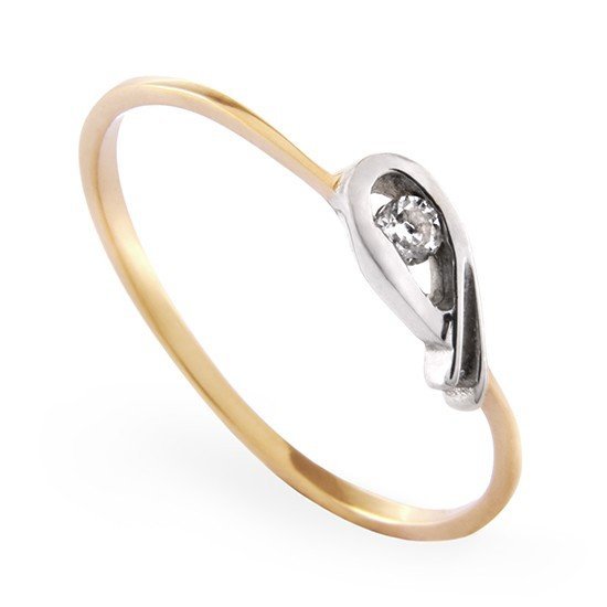 ARTES-Pierscionek z brylantem 0,035ct AB-38 PR. 585