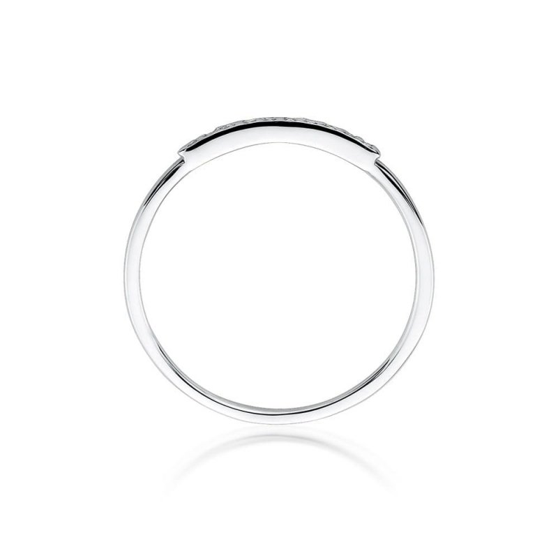 Pierścionek złoty 585 z brylantami 0,05ct obrączka W-509
