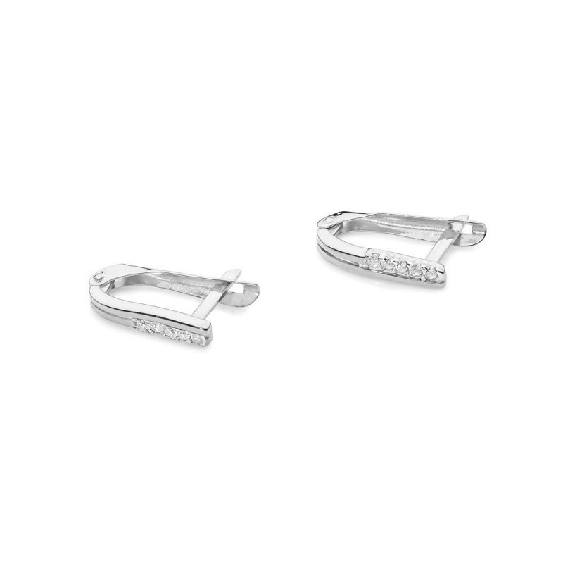 Kolczyki złote 585 brylantami 0,15ct KO-28 angielskie