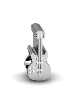 Koralik, charms, zawieszka modułowa, srebrna 925, Gitara