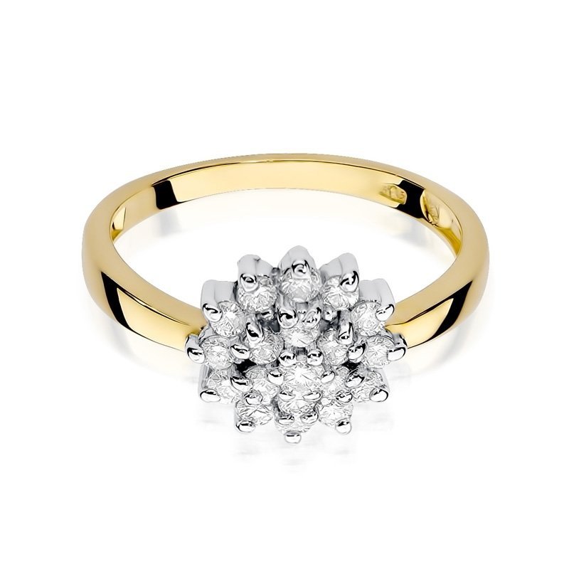 Pierścionek złoty 585 z brylantami 0,40ct W-4 zaręczynowy