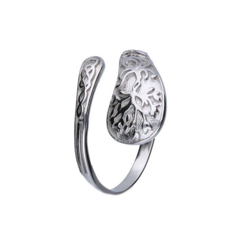 SREBRNY PIERŚCIONEK 925 WĄŻ R20 REGULOWANY