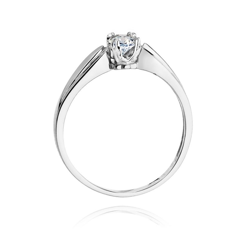 Pierścionek złoty 585 z brylantem 0,24ct W-197