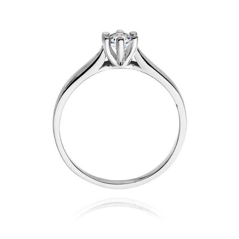 Pierścionek złoty 585 z brylantami 0,25ct W-222b zaręczynowy