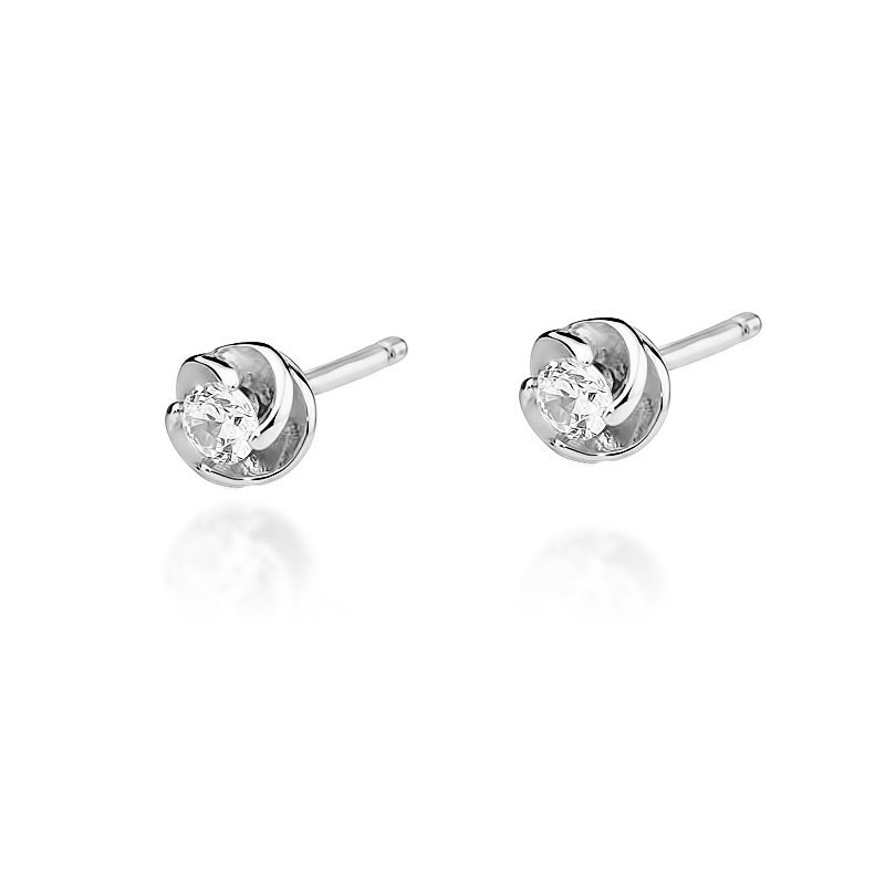 Kolczyki złote 585 brylantami 0,16ct KO-329