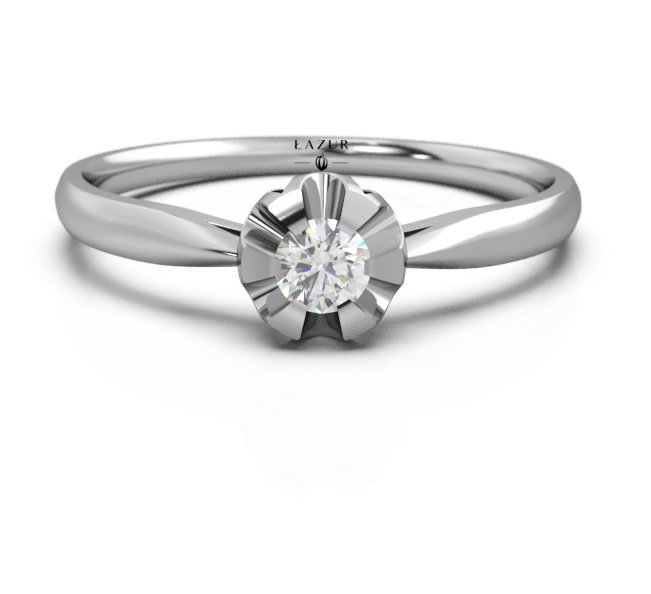 Pierścionek złoty 585 brylant 0,11ct zaręczynowy BR-132