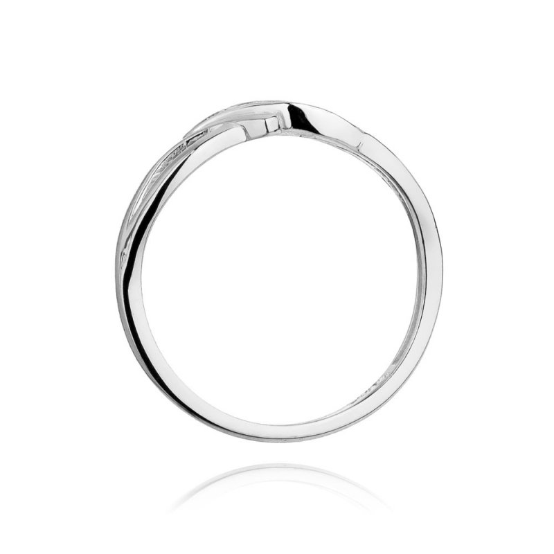 Pierścionek złoty 585 z brylantami 0,02ct zaręczynowy W-192
