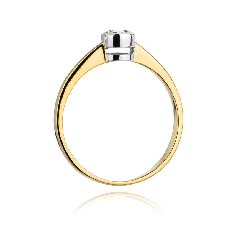 Pierścionek złoty 585 z brylantem 0,25ct W-224b zaręczynowy
