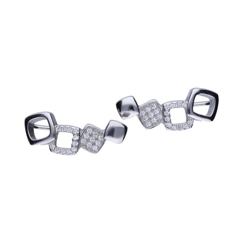 KOLCZYKI SREBRNE 92 PROSTOKĄTY GEOMETRYCZNE