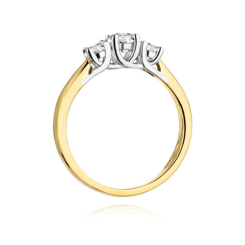 Pierścionek złoty 585 z brylantami 0,49ct W-344 zaręczynowy
