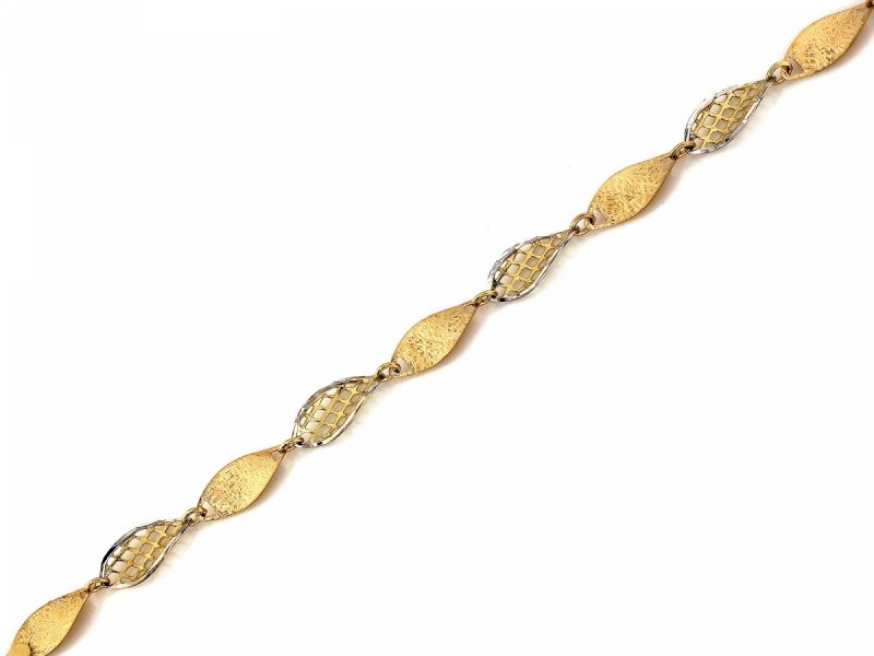 Bransoletka złota 375 ażurowa ciekawa