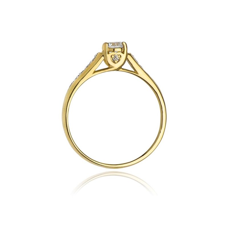 Pierścionek złoty 585 z brylantami 0,33ct W-16 zaręczynowy W-16