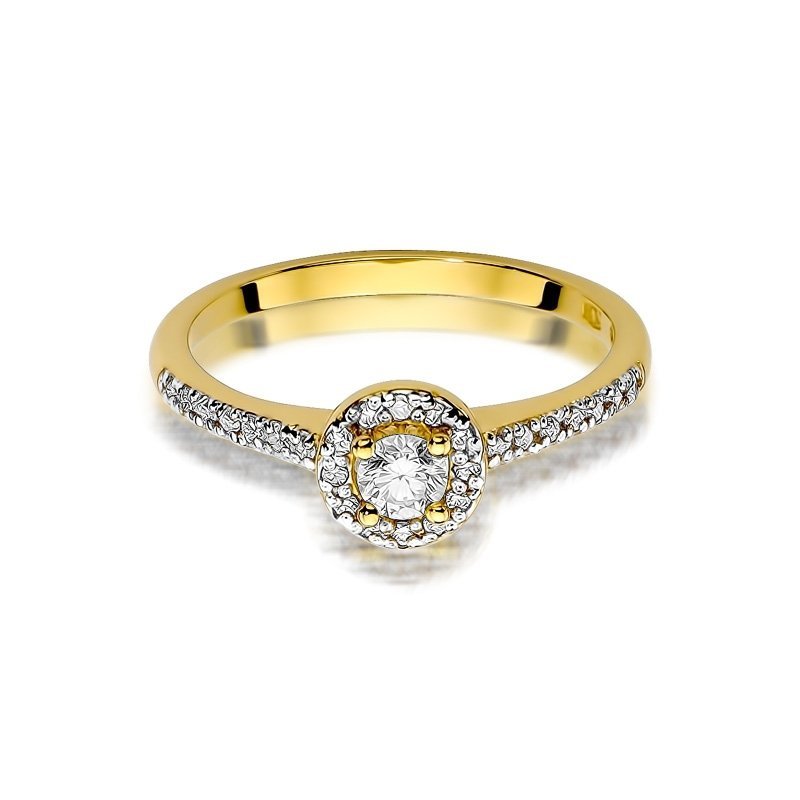 Pierścionek złoty 585 z brylantami 0,52ct W-477zaręczynowy