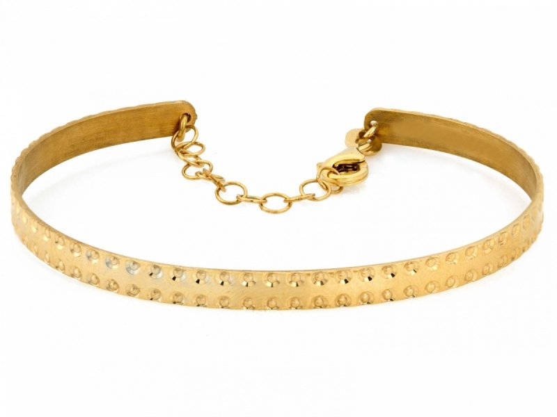 Bransoletka srebrna 925 pozłacana sztywna śliczna