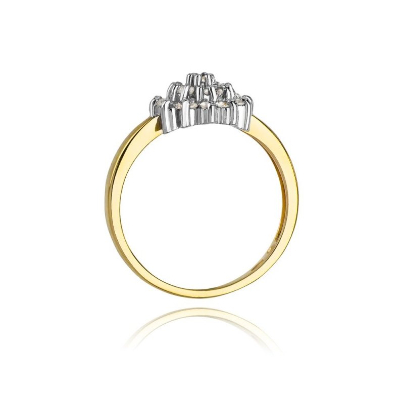 Pierścionek złoty 585 z brylantami 0,40ct W-4 zaręczynowy