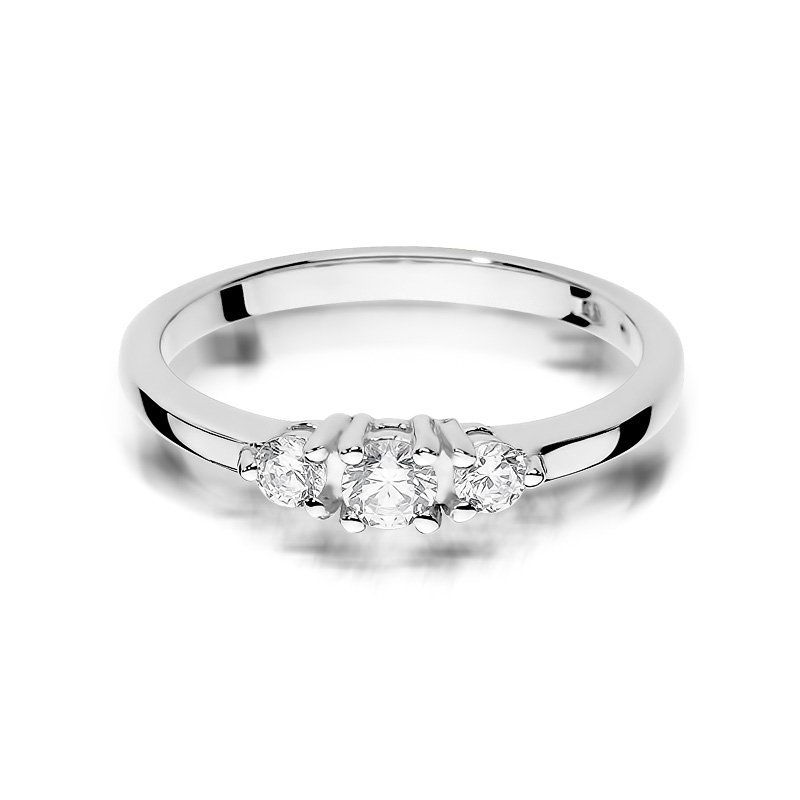 Pierścionek złoty 585 z brylantami 0,33ct W-377 zaręczynowy