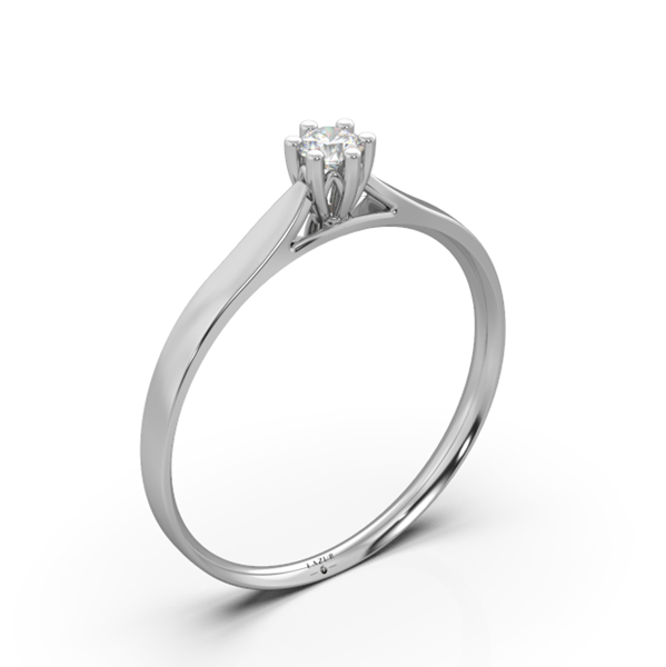 Pierścionek złoty 585 brylant 0,082ct zaręczynowy BR-086