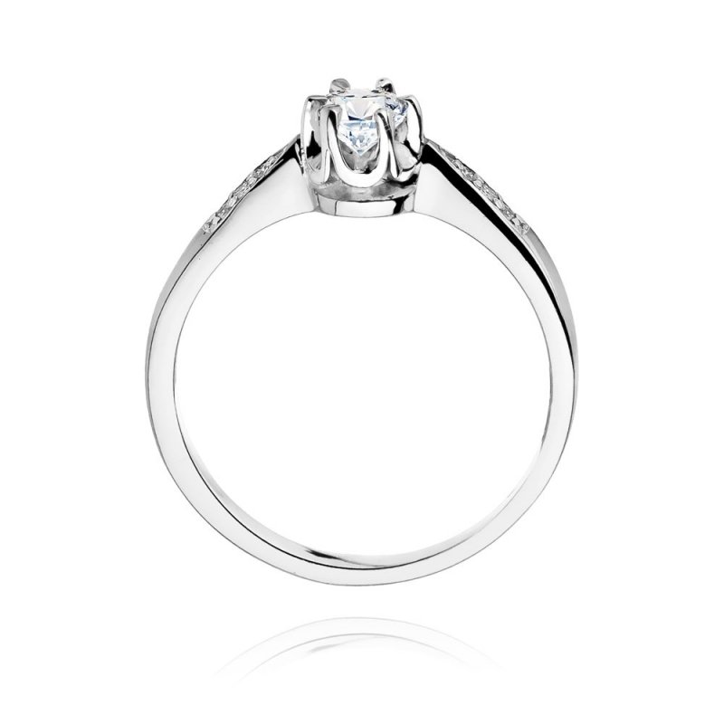 Pierścionek złoty 585 z brylantami 0,25ct W-291