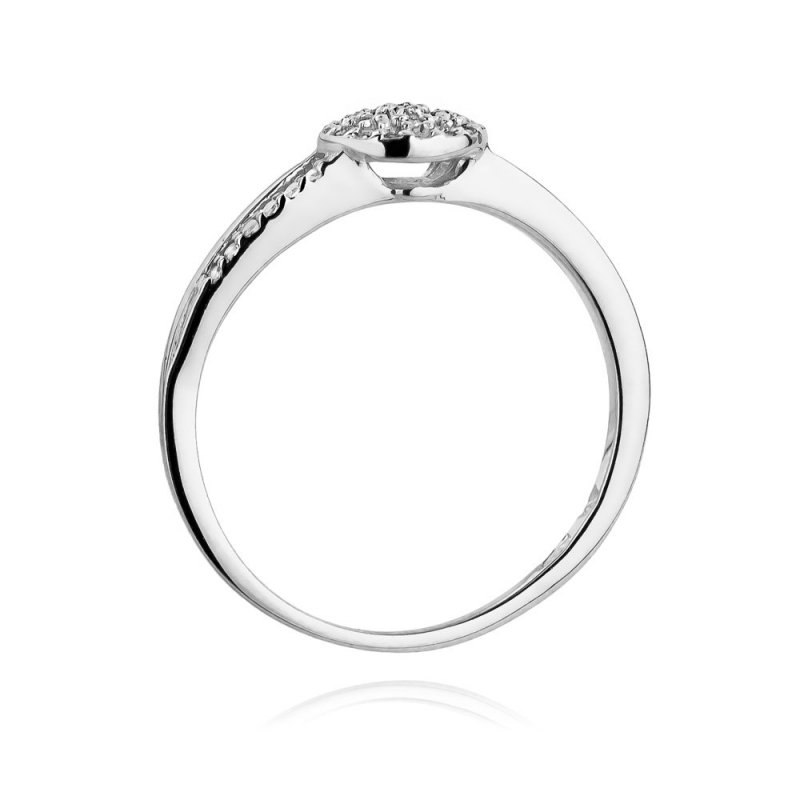 Pierścionek złoty 585 z brylantami 0,18ct zaręczynowy W-437