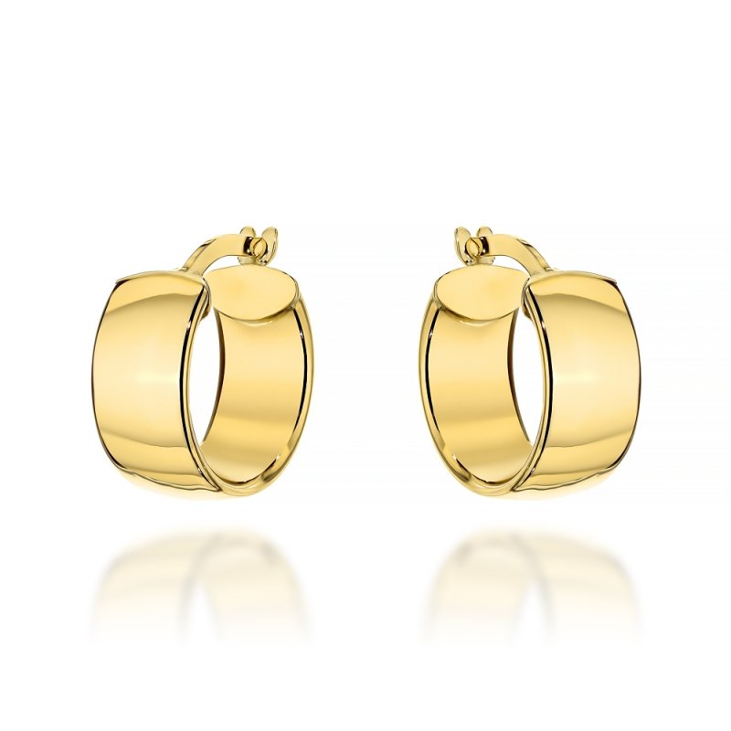 Kolczyki złote 585 koła kółka 14mm szerokie