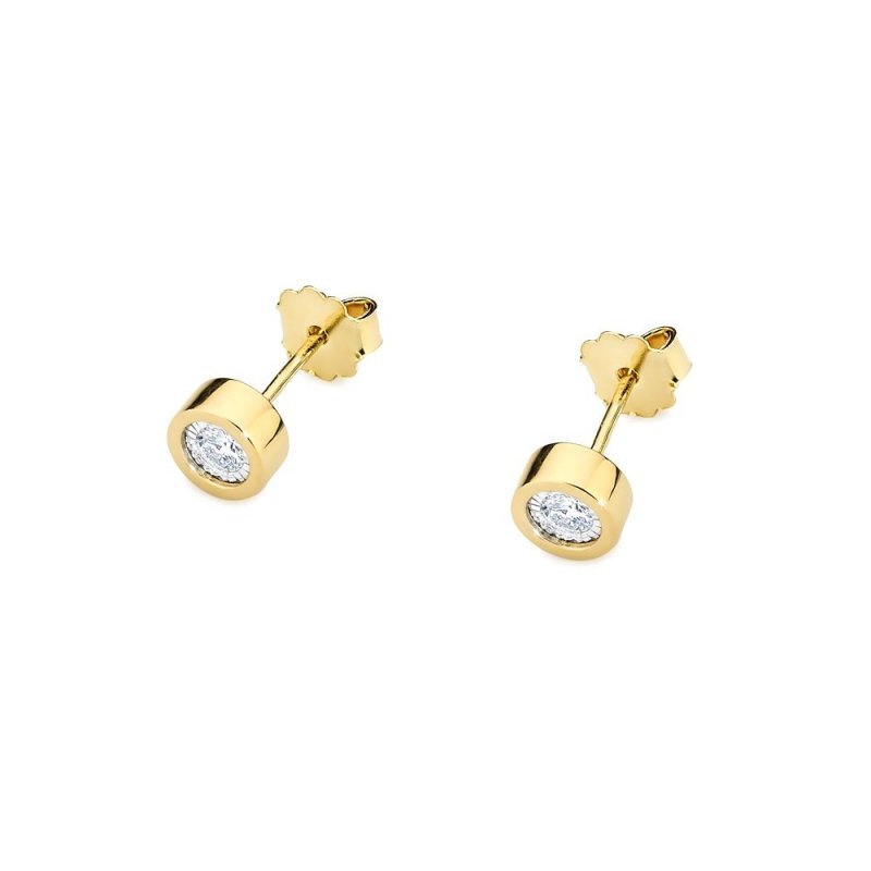 Kolczyki złote 585 z brylantami 0,16ct CK-16