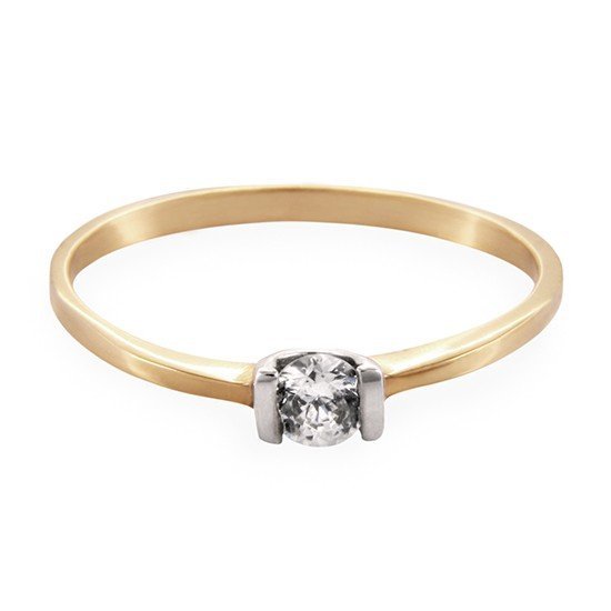 ARTES-Pierścionek z brylantem 0,12ct AB-31  PR. 585