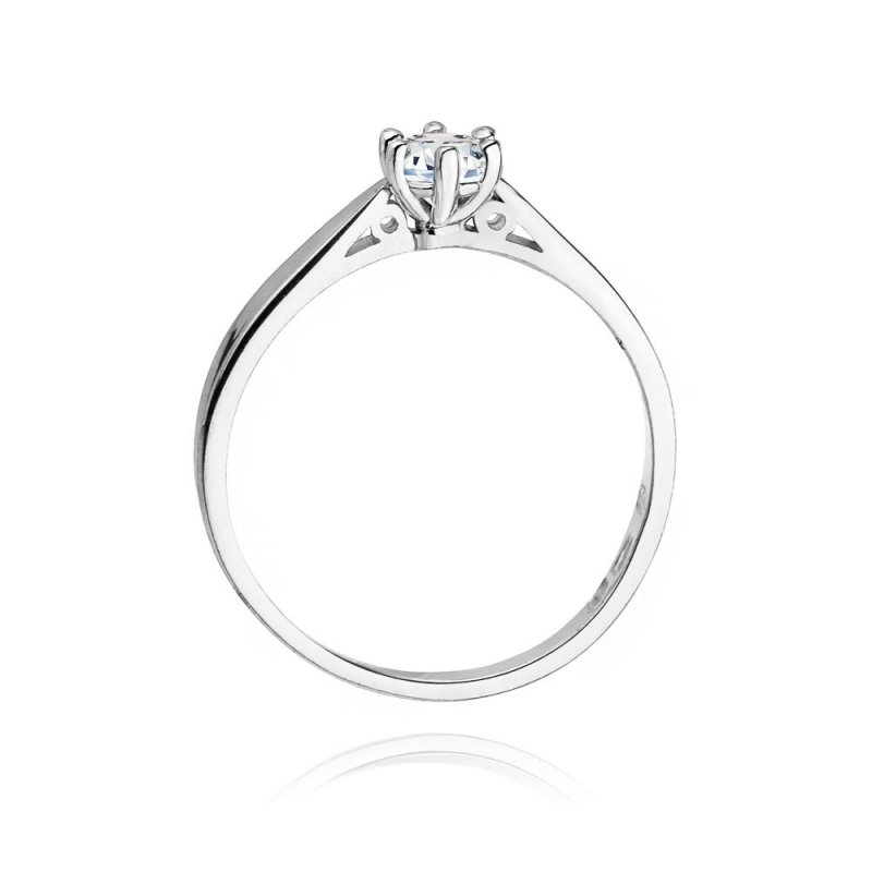 Pierścionek złoty 585 z brylantem 0,25ct W-229b zaręczynowy
