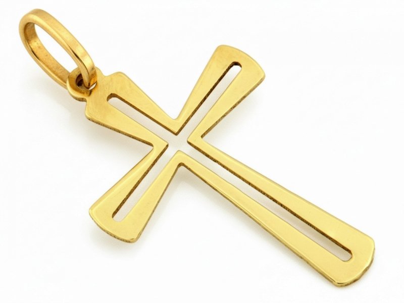 KRZYŻYK ZŁOTY 585 DELIKATNY 15X10mm