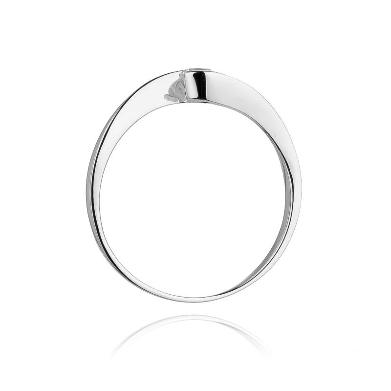 Pierścionek złoty 585 z brylantem 0,13ct zaręczynowy W-160