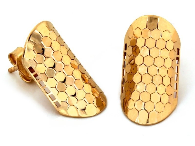 Kolczyki złote 585 nowoczesne eleganckie