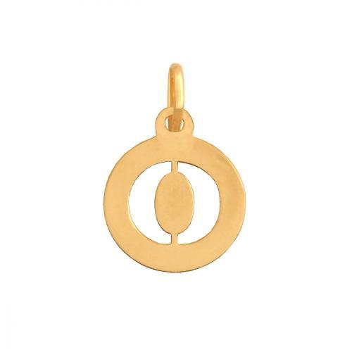 Zawieszka złota 585 litera, literka O -  35374