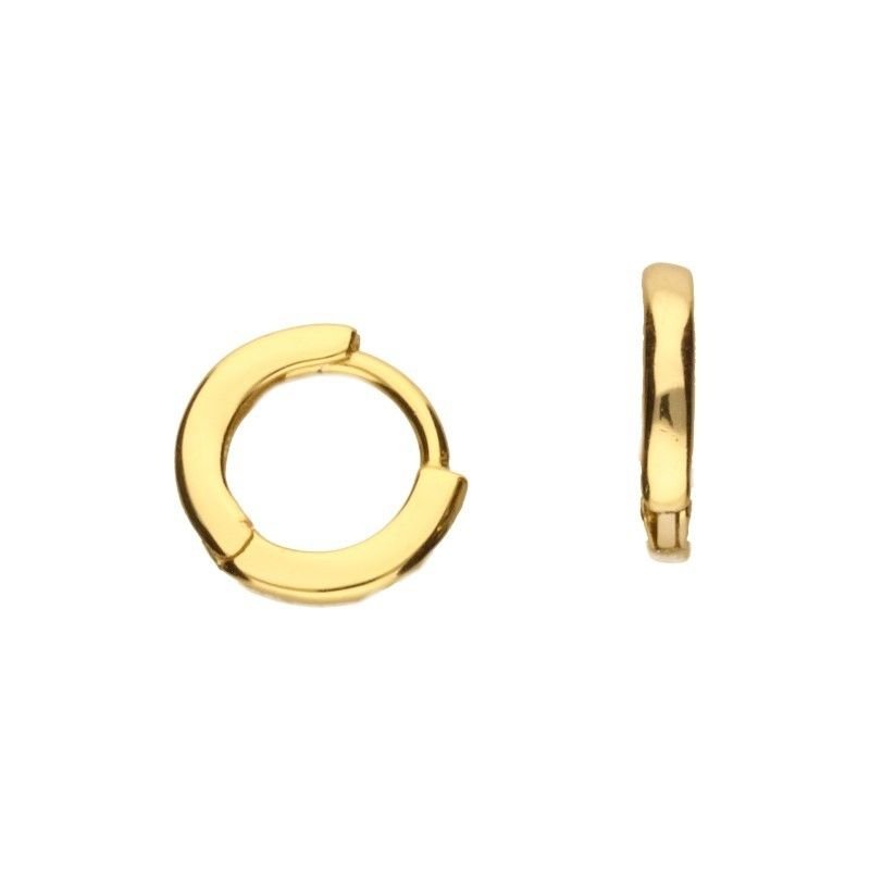 KOLCZYKI SREBRNE 925 POZŁACANE KÓŁKA KOŁA KREOL 11mm