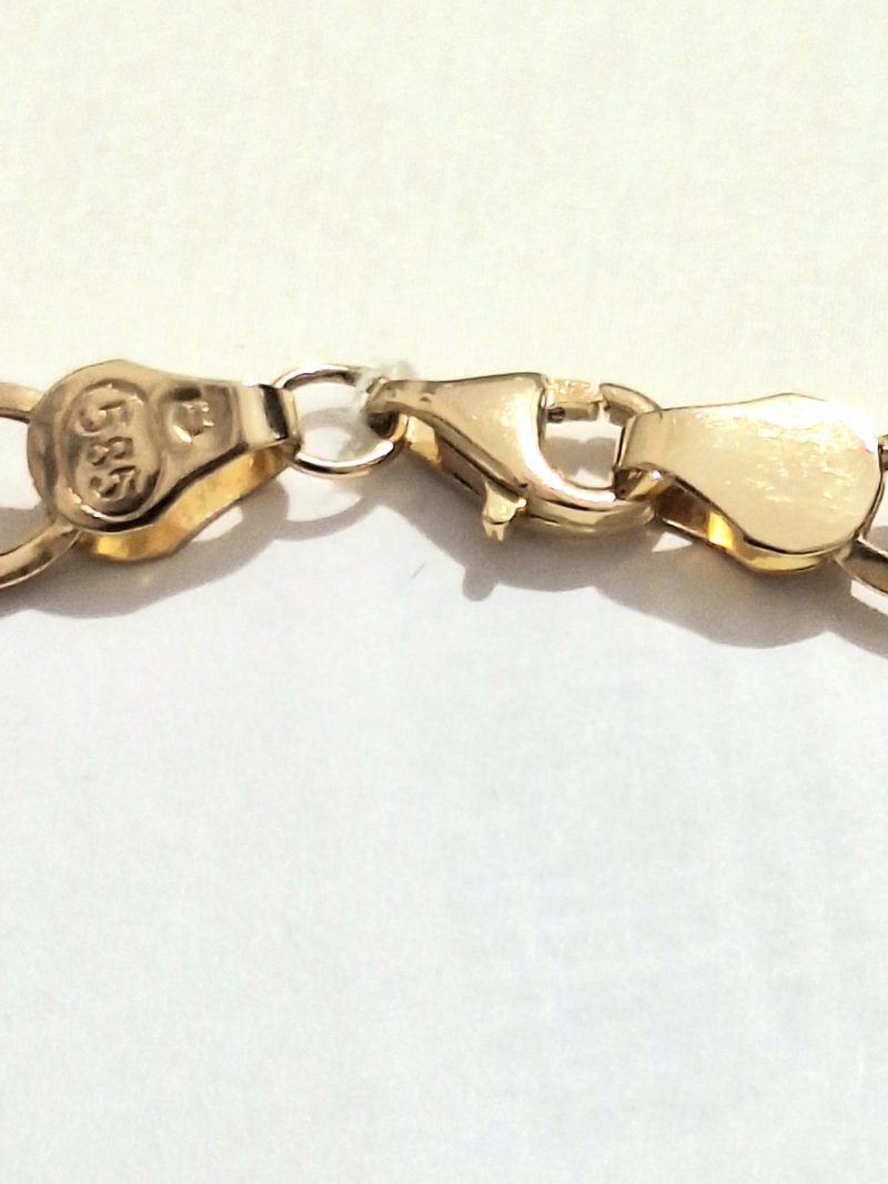 ZŁOTY NASZYJNIK 585 OZDOBNY 6.61g MODNY KULKA