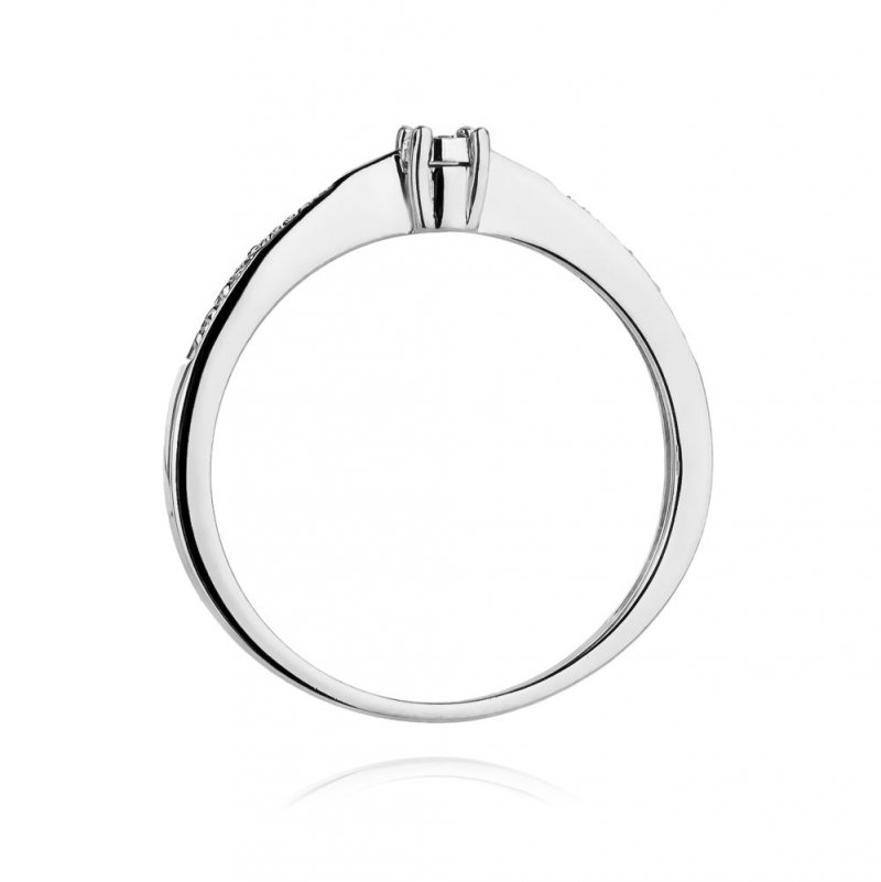 Pierścionek złoty 585 z brylantami 0,02ct zaręczynowy W-465
