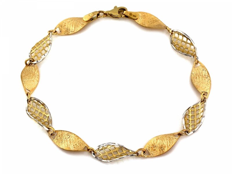 Bransoletka złota 375 ażurowa ciekawa