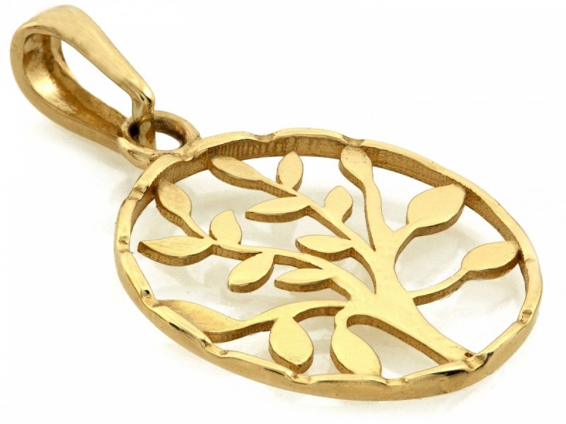 Zawieszka złota 585 drzewko szczęścia drzewo