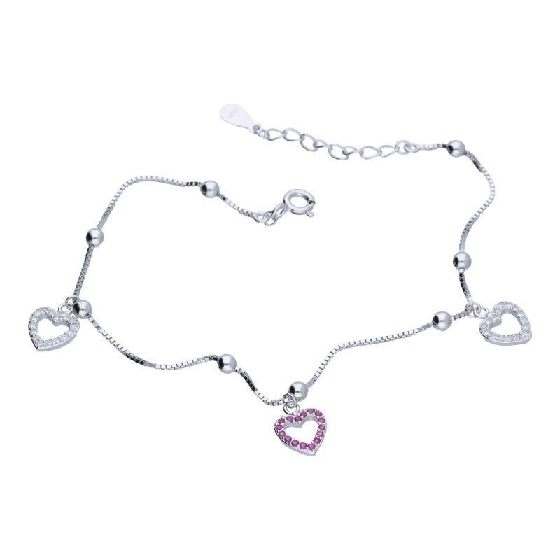 Bransoletka srebrna 925 SERDUSZKO SERCE HEART