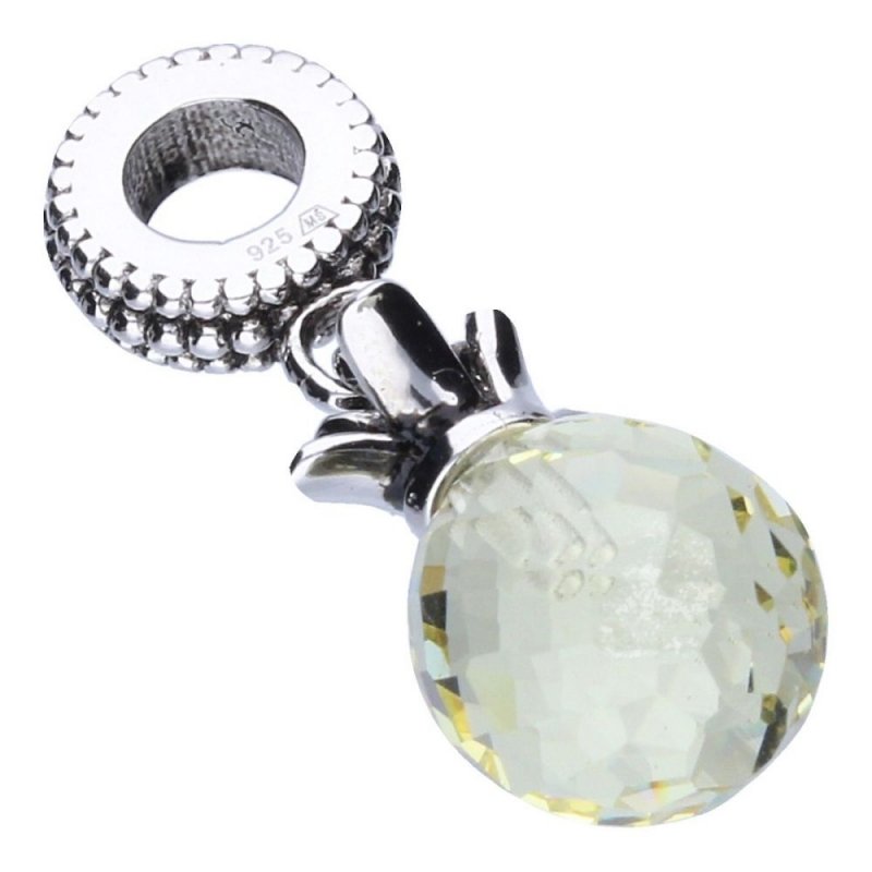 ZAWIESZKA CHARMS  SREBRNA 925 KORALIK PAND ANANAS