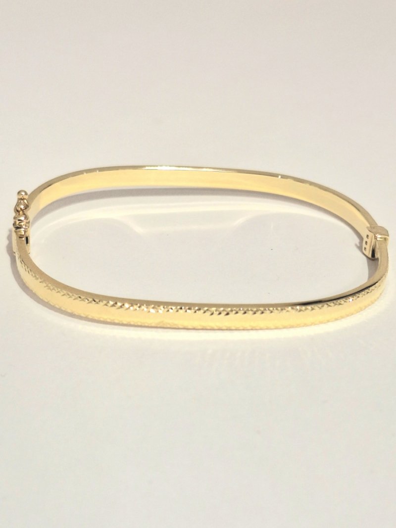  Bransoletka złota 585 sztywna polerowana prostokątna 7.06g