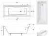 Besco Modern wanna akrylowa 140x70 prostokątna