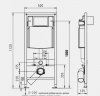 Werit Jomotech stelaż podtynkowy spłuczka WC H112 Zestaw 3w1 przycisk chrom