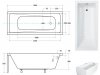 Besco Modern wanna akrylowa 150x70 prostokątna