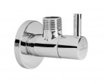 Zawór kątowy z głowicą ceramiczną do pralki 1/2x3/4 z rozetą