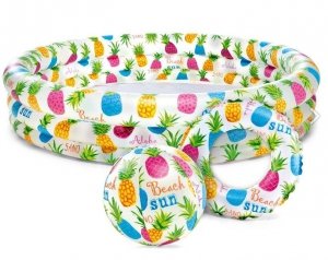 Intex Rybki basen dmuchany 132x28 cm z piłką i kółkiem