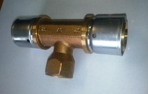 Oventrop Cofit P Trójnik zaprasowywany 32x1/2X32 GW
