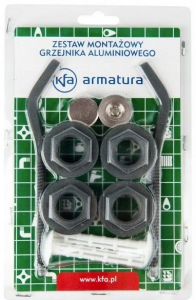 Korki i uchwyty grzejnika aluminiowego Armatura Grafitowe