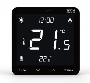 Tech ST-297 v3 czarny regulator temperatury dobowy przewodowy