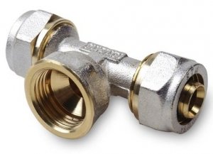 Trójnik Pex 16x1/2 GW Alupex skręcany mocny
